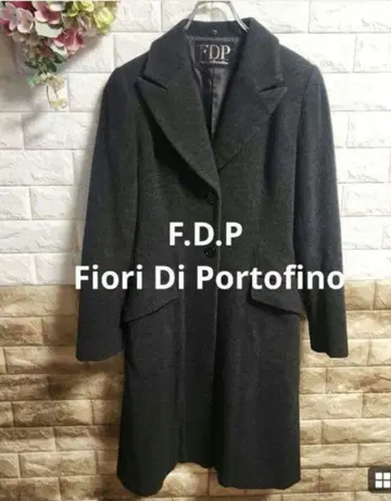 F.D.P 다크 그레이 여성용 체스터 코트