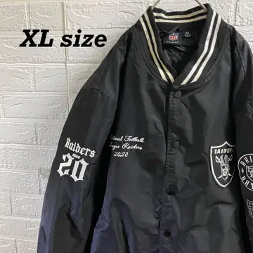 NFL 라스베이거스 레이더스 전체 자수 바시티 자켓 GU 콜라보 원조