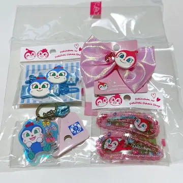 호빵맨 어린이 뮤지엄 한정판 머리끈 헤어핀 짤랑이 코킨쨩