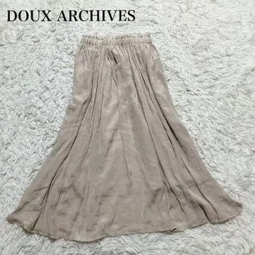 Doux Archives 플레어 스커트 플리츠 A라인 허리밴딩