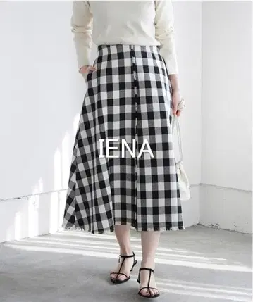 [ 새상품급 ] IENA 랩 서큘러 스커트 깅엄 체크 플레어