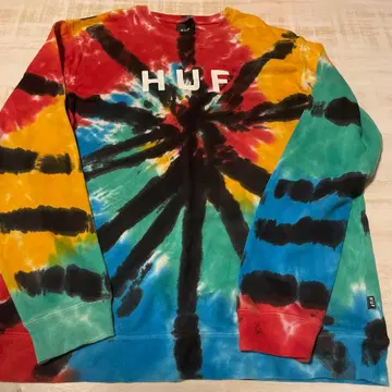 HUF 타이다이 크루넥 맨투맨 M