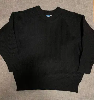 뉴질랜드제 Norse Wear 립 래글런 울 스웨터 블랙