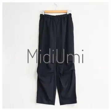 새상품급 MidiUmi 테이퍼드 이지 카고 팬츠 블랙 미디우미