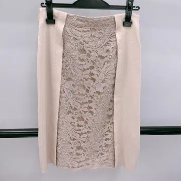 3637 폴 스튜어트 핑크 베이지 레이스 스커트