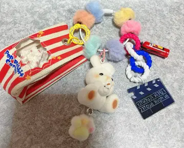 팝콘 토끼 가챠가챠 캡슐 토이 자라키 키링