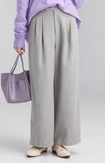 컨디션 최상 그린 라벨 릴랙싱 워셔블 플라노 와이드 팬츠 L