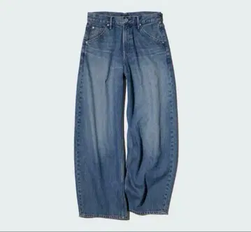 유니클로 배기 커브 청바지 25 기장 짧음