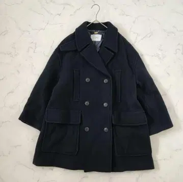 컨디션 최상 SLOBE IENA 멜톤 빅 P 코트 2023 네이비 36