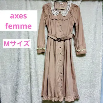 axes femme 레이스 옷깃 롱 원피스