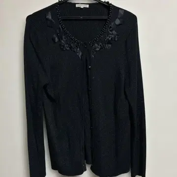 TRANSWORK 블랙 긴팔 가디건