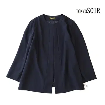 미사용 택 포함 도쿄 소와르 노카라 자켓 빅 사이즈 롱 기장 21호