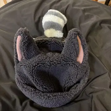 고양이 귀와 꼬리가 달린 모자 프리 사이즈