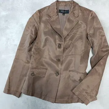 새상품급 에포카 테일러드 싱글 브라운 광택 자켓 크리스마스 L