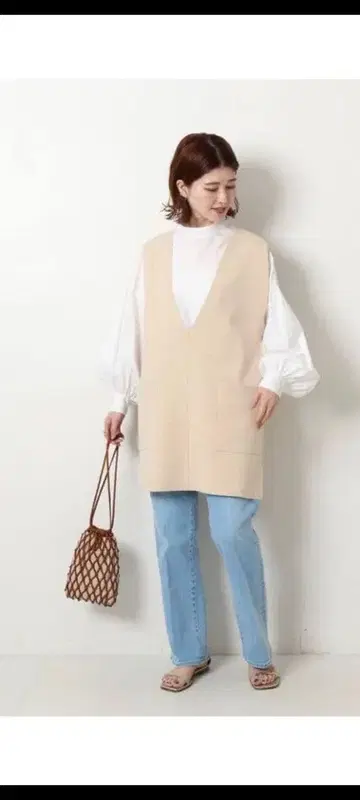 Spick & Span 스픽 앤 스팬 니트 베스트 V넥 팬츠 스커트