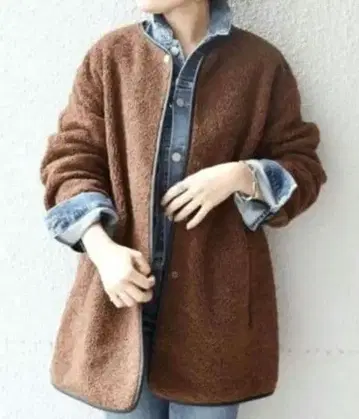 SHIPS 쉽스 보아 블루종 아우터 파이핑 코트