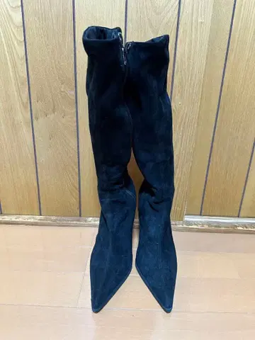 COMEX 스웨이드 롱 부츠 블랙 상자 없음