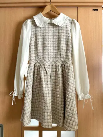 evelyn 원피스 트위드 체크