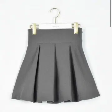 evelyn 볼륨 턱 스커트 그레이 차콜