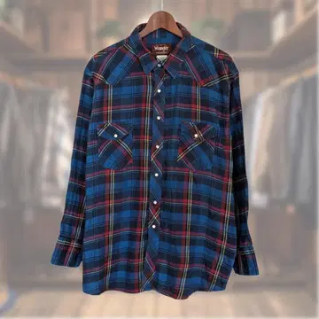 90s Wrangler 플란넬 셔츠 웨스턴