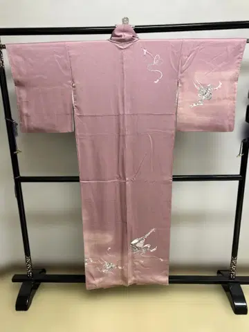 기모노 츠케사게 고전 악기 핑크