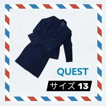 QUEST 네이비 스커트 수트 사이즈 13