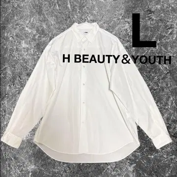 [ 샘플 특가 ] H BEAUTY&YOUTH 오버 사이즈 셔츠 화이트