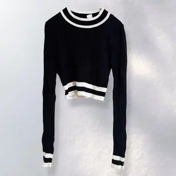 디바이데드 H&M 크롭 니트 배꼽티 갸루 XS [ 982