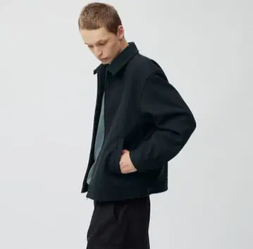 GU 코지 멜톤 집업 블루종 69 네이비 L 사이즈