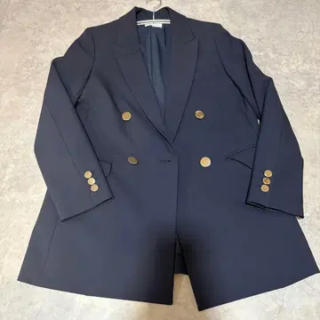 PLST 네이비 더블 브레스트 테일러드 자켓 S 사이즈