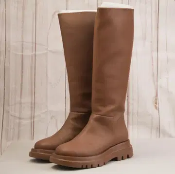 고품질 emmi eco 롱 부츠 24.5cm 브라운