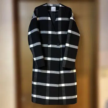 BACKNUMBER 체크 무늬 롱 코트