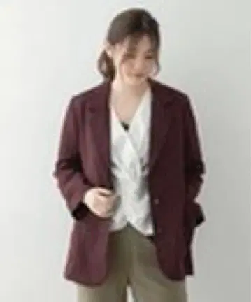 택 포함 URBAN RESEACH 테일러드 자켓 보르도