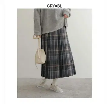 어반 리서치 도어스 체크 플리츠 스커트 M