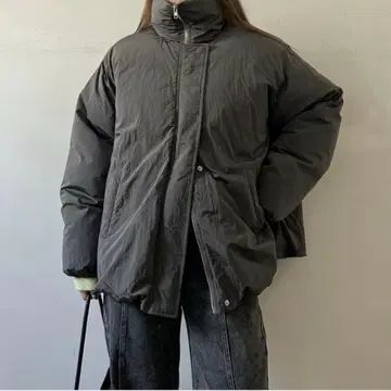 [ 새상품 ] 벌룬 다운 블루종 / 차콜 그레이