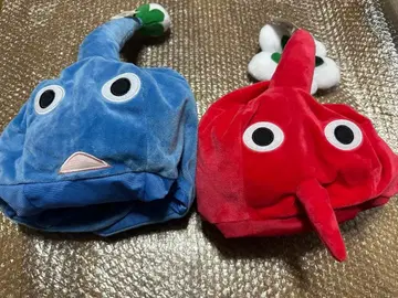 피크민 모자 빨간색 파랑