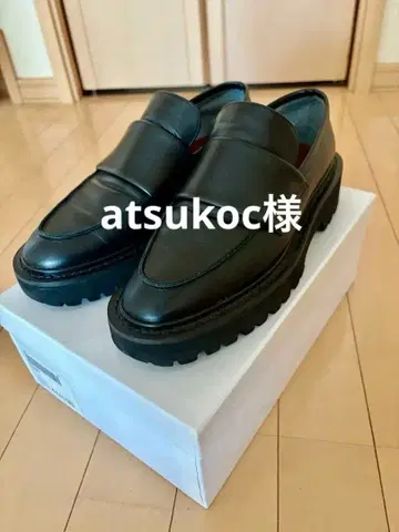 MARW 블랙 통굽 로퍼