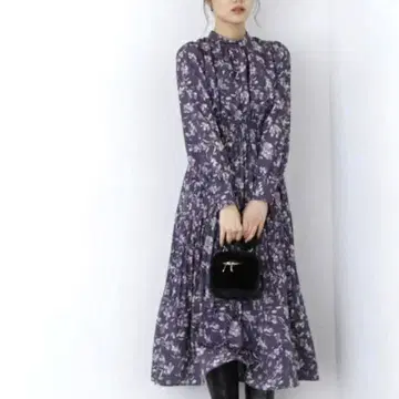 프로포션 바디 드레싱 뉴앙스 프린트 플리츠 원피스