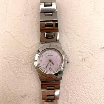배터리 교환 완료 SEIKO 세이코 루키아 QZ 핑크 쉘 여성용