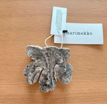 미사용 새상품 마리메꼬 Unikko hair clip 라지 그레이