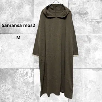 사만사 모스모스 후드 부착 원피스 튜닉 레이스 풀오버 러프