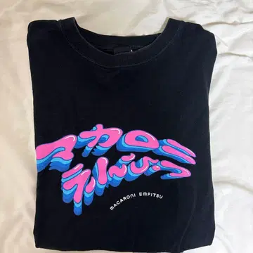 마카로니 연필 녹는 썸머 T셔츠 XL 블랙