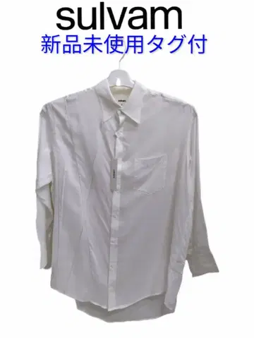 sulvam 미사용 새상품 택 포함 라인 디자인 셔츠 오버 사이즈 재단