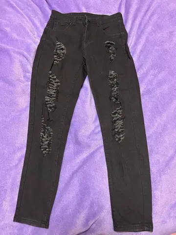 MANFINITY 블랙 데미지 데님 28