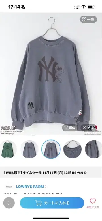새상품급 한 번 착용 NY Yankees 맨투맨 그레이 프리 사이즈