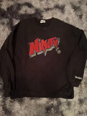 9090 NINETY 자수 로고 맨투맨 L