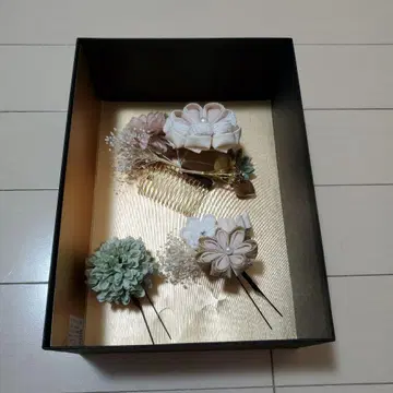 일본 의류 머리 장식 세트 꽃 모티브