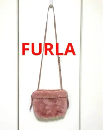 FURLA 훌라 핑크 퍼 숄더백 사선 가케