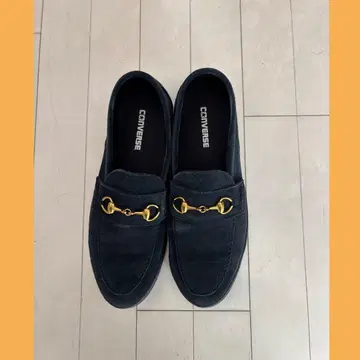 CONVERSE 네이비 로퍼 골드 장식 컨버스 스케이트 27