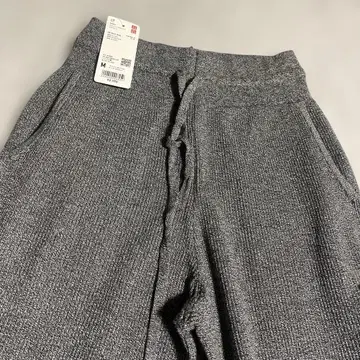 미사용 새상품 UNIQLO 워셔블 니트 리브 팬츠 M 사이즈 다크 그레이